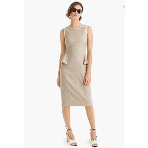 J.Crew Linen Peplum Sheath Dress